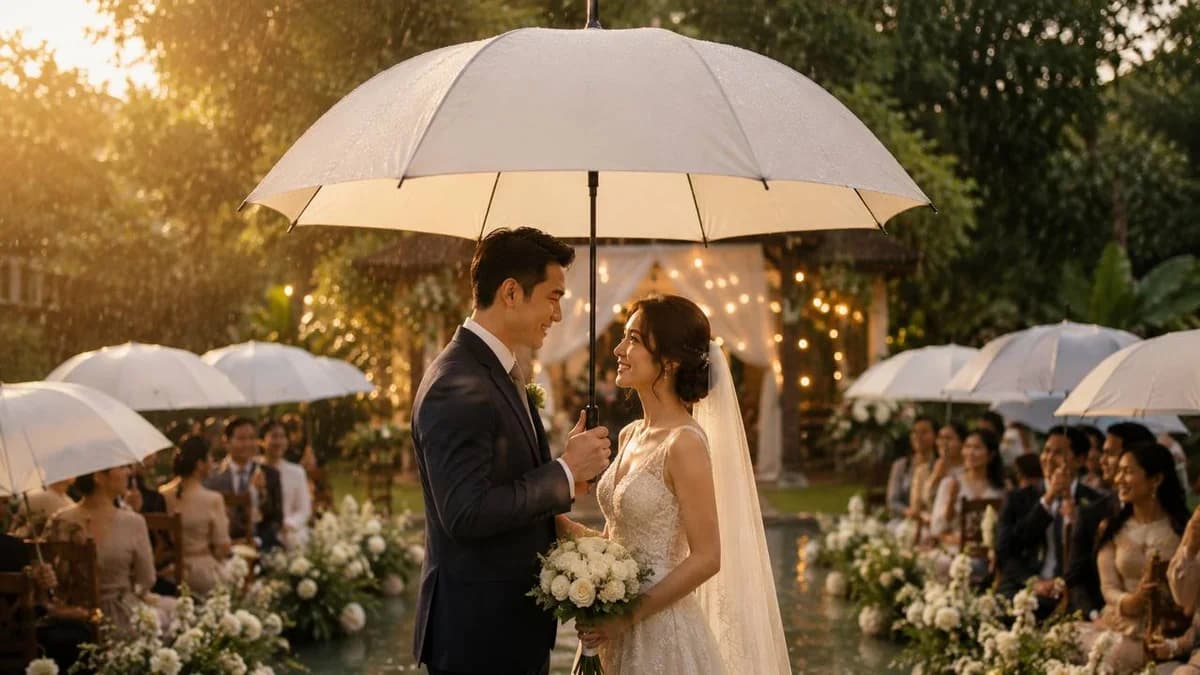 Payung Golf untuk Pernikahan Outdoor: Elegan & Fotogenik