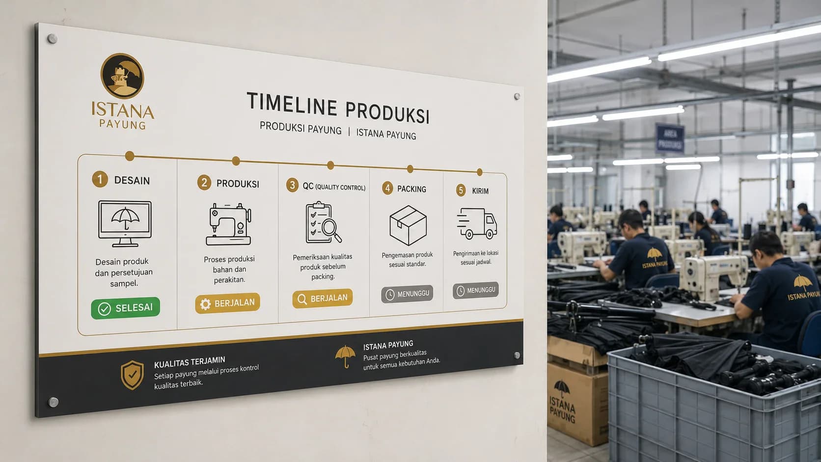 Waktu Produksi Payung Custom: Estimasi Lengkap